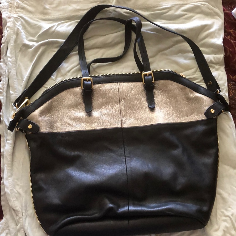 Kelsi Dagger black leather tote